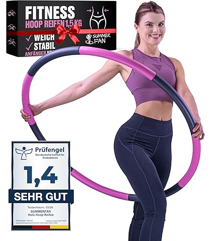 Hula Hoop Reifen 95cm - 8-teilig Mit Massagewellen Zum Abnehmen