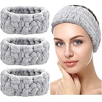 YUBBYSTU Waschbänder Set - Weiches Stirnband & 2 Armbänder Für Gesichtsreinigung & Beauty-Routine