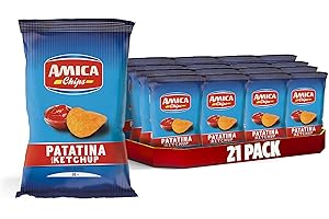 AMICA Chips | La Patatina Gusto Ketchup, Snack Senza Glutine, Con Olio di Semi di Girasole, Aroma Naturale, 21 Pezzi x 50 gr