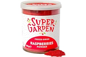 SUPERGARDEN Super Garden Freeze Dried Raspberry Powder | Flavourful &100% Natural Freeze Dried Raspberries | Berry Powder for Smoothies, Desserts & More | Gluten-Free, No Preservatives or Added Sugar