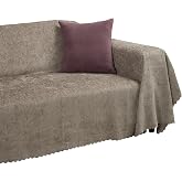 Latuda Home Premium Koltuk &Ouml;rt&uuml;s&uuml; 175x350 XLARGE Gramajlı Jakarlı Ş&ouml;nil Kapu&ccedil;ino| Kanepe &Ouml;rt&uuml;s&uuml; | Kaymaz
