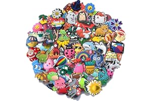 QASIMOF Lot of 30 50 100pc Random shoe charms for Croc charms,Clogs Sandals,Shoes Accessories Charms for Party Favors Gifts