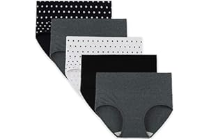 INNERSY Culotte Femme Coton Taille Haute Slip Élastique Shorty Confort sous-vêtement Doux Lot de 5