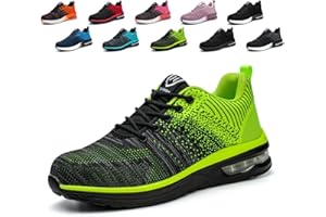 Hitopteu Męskie buty robocze, damskie, lekkie, sportowe, ze stalowym noskiem, antypoślizgowe, oddychające, rozm. 35-46