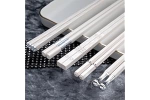 MZSX Set di Bacchette, Bacchette, High-end professionale Antiscivolo, riutilizzabili, bacchette sushi, cinesi giapponese asiatiche