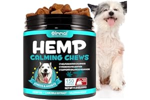 HRAMEX Calming Chews for Dogs(150PCS),Helps Dog Anxiety & Stress Relief, Separation and Barking,Dog Calming Treats,Melatonin for Dogs, Sleep Calming Aid, for All Breeds & Sizes11.6 oz (330g)
