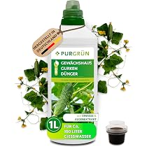 Purgrn Bio-Gewchshausgurken-Dnger 1 Liter  Hoher Ertrag dank extra  Phosphor  Bio & Vegan  Premium-Flssigdnger  Ohne tierische  Inhaltsstoffe  Ergiebiges Konzentrat fr 100 Liter Wasser : Amazon.de:  Garten