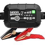 NOCO GENIUS2EU, Caricabatterie da Auto 2A Professionale da 6V e 12V, Mantenitore di Carica e Desolforatore per Batterie Auto,