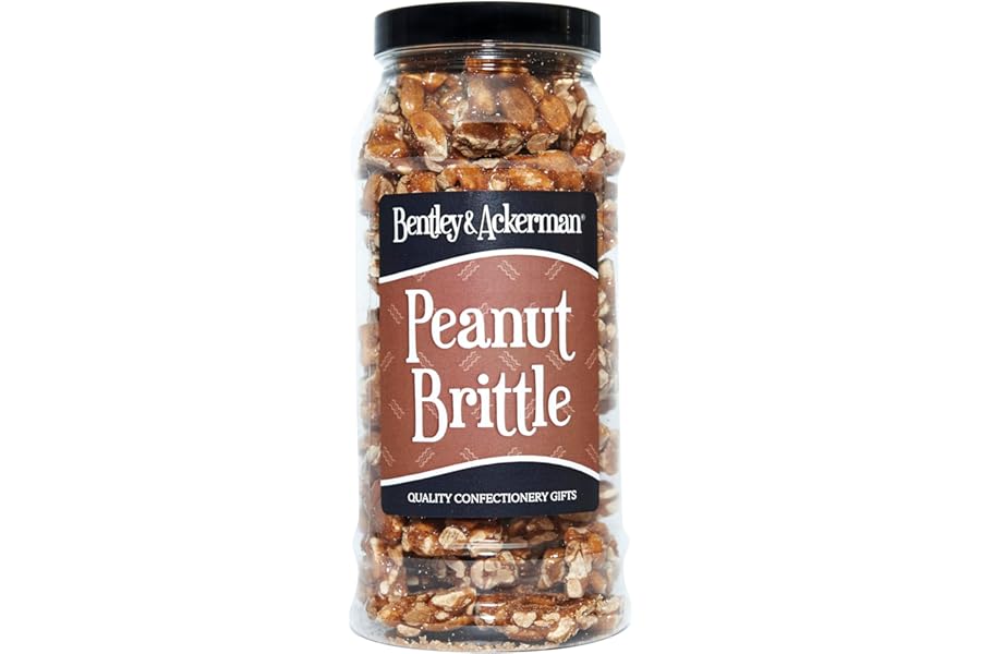 Peanut Brittle - Original Roasted Peanuts In Caramel, Peanut Brittle Sweets Gift Jar by Bentley & Ackerman Sweet Shop.
