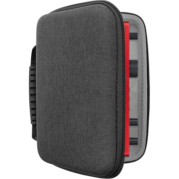 Étui De Transport Rigide GEEKRIA Pour Interface Audio - Compatible Elektron Model Cycles, Etc. - Coque EVA, Poignée Et Bandoulière - Gris Foncé