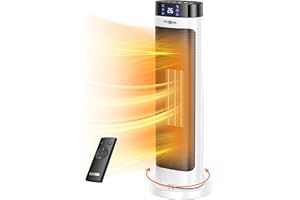 ‎PARIS RHÔNE PARIS RHÔNE Heizlüfter Energiesparend Leise ECO-Modus, 900W-2000W Keramik-Elektroheizung mit Thermostat, Fernbedienung, Überhitzungs, Kippschutz, 1-12 Std.Timer, 70° Oszillation für Büro Schlafzimme