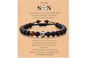 Aunis Foootball Lover Gifts Football Bracelets Gifts for Boys Son Grandson Nephew