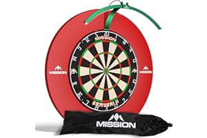 Mission Darts TOR100 Torus 100 | Dartscheibe LED klappbar tragbar Dartscheibe Reise Beleuchtungssystem