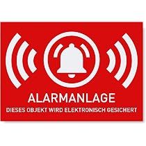 4 Stück Videoüberwachung Aufkleber – Witterungsbeständig, UV-Schutz – Made In Germany