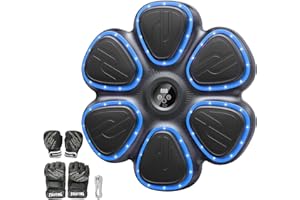 BESSERITE Music Boxing Machine, Boxmaschine mit Musik & Licht, Musik Box Maschine mit 2 Paar Boxhandschuhen, 9 Geschwindigkeits und Trainingsmodi, Zählmodus, Musikbox Maschine für Erwachsene und Jugendliche