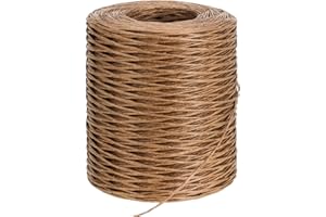 Opopark 2mm Floral Wire,656 Feet Bendable Vine Bind Wire for Floral Bouquets Wrapping,Floristry Arrangement and Crafts(Brown)