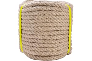 LZ.MZXU Corde de Jute 6mm x 10M Ficelle Jute Naturel Ficelles de Jardin Corde Corde Chanvre pour l'artisanat Jardinage Décoration Créatifs DIY l'emballage Cadeau