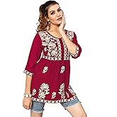 Bee M Pee Designer Short Kurti Tops for Jeans for Women I Chikankari Rayon Cotton Long Kurta Kurti for Women I Stylish wear K
