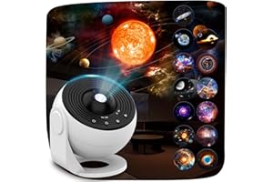 Nawchedo Home Planetarium Proiettore Star Soffitto Proiettore con 13pcs Film Dischi, Nebulosa Luna Pianeti Galaxy Lampada di proiezione Luce a tema