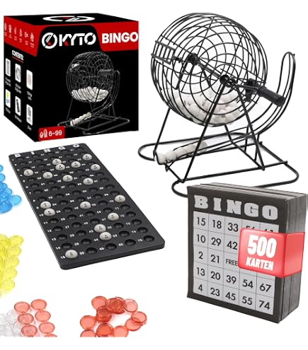 Falomir Bingo XXL Premium - Boulier Automatique - Boules Indélébiles - Grand Format - Jeu Classique En Famille