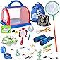 Draussen Forscherset Spielzeug, Bug Catcher Kit 27 Stück mit Kinder fernglas, Schmetterlingsnetz, Kompass Lupe, Insect…