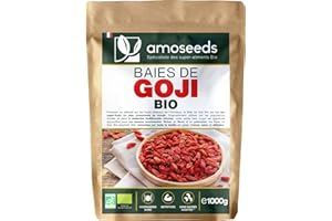 Baies de Goji Bio Supérieures 1KG | Antioxydants, Énergie, Anti-stress, Sport | amoseeds