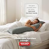 XPERMATE Sarılma Yastık, Uyku Yastığı, Bacak Arası Yastık Dikd&ouml;rtgen 150x25 cm (A&ccedil;ık Gri)
