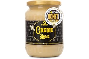 ‎Q HONEY Reiner roher Rahmhonig aus Europa, 100% natürlich, ethnisch, 1 kg | Ungefiltert, nicht erhitzt und nicht pasteurisiert