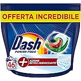 Dash Power Pods Detersivo Lavatrice In Capsule, 46 Lavaggi, Azione Extra-Igienizzante, Contro Sporco E Batteri, Efficace Anch