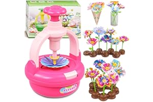 Plunack DIY Blumen Bastelset Kinder, Basteln Mädchen 4-8 Jahre, Blumenpresse Basteln DIY MädchenSpielzeug Stoff Blumen Bastel Set Kreatives Blumengarten Bastelset Geschenke für Mädchen 3 4 5 6 7 Jahre