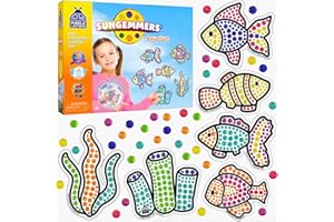 PURPLE LADYBUG SUNGEMMERS Sonnenfänger Bastelset Kinder ab 6 Jahre – Mosaik Bastelset mit Edelstein Aufklebern – Kreatives DIY Geschenk Mädchen 8 9 10 Jahre – Fensterbilder Basteln zum Schulanfang & Geburtstag