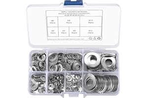 HEOZHUYI 300 Stk Wellscheiben Federscheiben Unterlegscheiben, Wellenscheiben, Wellenfederscheibe Federscheiben Edelstahl, M3/M4/M5/M6/M8/M10/M12