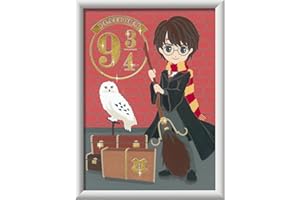 Ravensburger CreArt 20163 - Abfahrt nach Hogwarts - Malen nach Zahlen Harry Potter für Kinder ab 9 Jahre, Malset mit Rahmen, Pinsel und Acrylfarben, Geschenk für Mädchen und Jungen