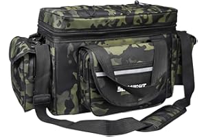 ‎SEAKNIGHT Seaknight Angeltasche für Karpfenangeln, SK003, Einzelschultertasche, für Meeresangeln, Tarnmuster, Outdoor-Tragetasche, Wandern, Reisen, 50 x 28 x 27 cm, Camou-Grün