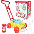 Toyland® Cocomelon Lawn Bubble Mower - Push Along Toy Lawnmower With Bubble Machine - Battery Operated - Outdoor Toys & Garden Play - Bubble Toys