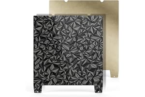 Tofelf K1 Max Bauplatten-Bett-Set, 315 x 310 mm, Federstahl-Druckbett, strukturierte PEI-Oberfläche + glatte PEO-Oberfläche, Bauplatte, für Ender 3 S1 Plus K1 Max 3D-Drucker, keine magnetische Basis