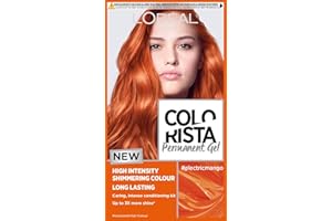 L'Oreal Paris Colorista Electric Mango Auburn Permanent Hair Dye Gel Long-Lasting Permanent Hair Colour , Electric Mango Auburn, 1 Count (Pack of 1)