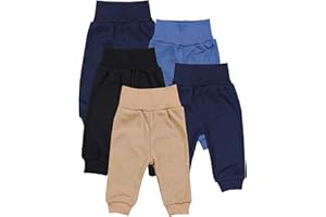 TupTam Pantaloni Bambino 5 Pezzi – Pantaloni Tuta Cotone per Bambini e Neonati, Morbidi e Comodi, Oeko-Tex