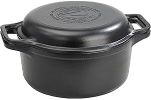 Victoria Horno Holandés Olla y Sartén Inducción Hierro Fundido Esmaltado 27cm, Juego 2 Piezas Cocotte 5,7L, sin PTFE ni PFOA, Apta para Fuego, Barbacoa, Horno, Vitrocerámica, Gas