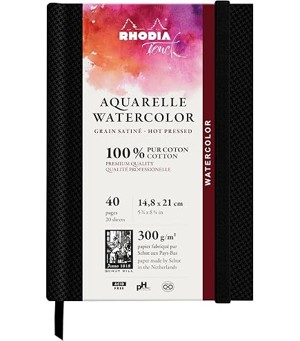 Rhodia Touch Bloc Mixte A6+ - Papier Paint'On 250 G/m² Extra Blanc - 20 Feuilles Microperforées