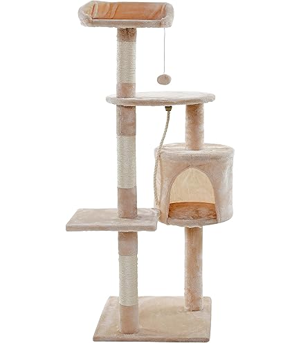 ESTEXO Kattenkrabpaal, krabpaal, kattenboom, 163 cm, speelboom, klimboom voor katten, grijs ESTEXO Kattenkrabpaal, krabpaal, kattenboom, 163 cm, speelboom, klimboom voor katten, grijs