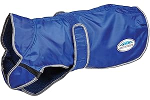 WeatherBeeta ComFiTec Windbreaker Free Deluxe Dog Coat, Dark Blue/Grey/White, 55cm