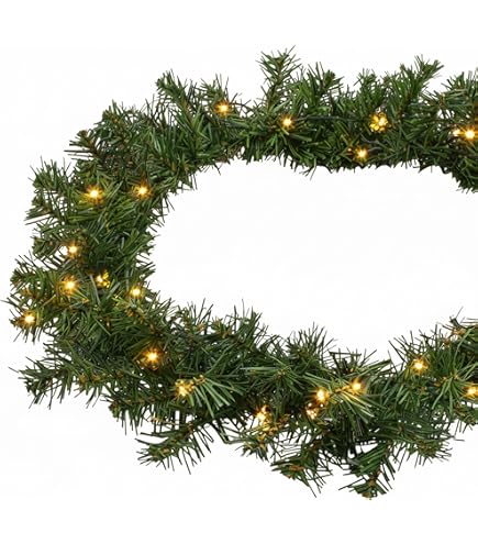 5 X Kerstslinger Groen 10 Meter - Kunstmatige Dennenslinger Voor Binnen En Buiten