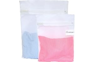 Olanmarp Premium Wäschenetz-Set für schonende Reinigung Wäschetasche Wäschebeutel Laundry Bag für Empfindliches, Bluse, BH, Babykleidung, Wash Bag (2 Stück Netze (1x40*24cm + 1x 50 * 30cm))