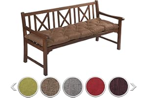 Sunnypillow bench cushion, 100 x 50 x 50 cm, seat cushion and back cushion for swinging hammock, cushion for garden bench, various colours and sizes available, 160 x 60 cm, brown