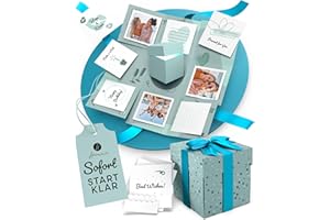 DIY Explosionsbox Geschenkbox Set zum selber basteln - Pop Up Foto Überraschungsbox - Geschenk Box Bastelset als Geburtstagsgeschenk, personalisiertes Geschenk