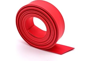 Makashop24 - Schrumpfschlauch 2:1 Auswahl: 1 Meter, rot, blau, Gelb, grün/gelb Grau, transparent, Braun usw verschiedene Farben Ø 1,2 bis 25,4 mm (Ø 19,0 mm, rot)