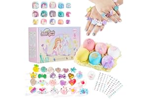 Bombe da Bagno Bambini, Venares 6 x 100G Bomba da Bagno Effervescenti con Sorpresa, Karitè e Burro di Cacao Idratanti, Compleanno Pasqua Idee Regalo per Ragazze, Ragazzi