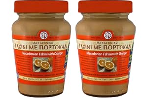 MACEDONIAN TAHINI Haitoglou Mazedonisches Tahini Griechische Sesampaste mit Orange 700gr im Glas