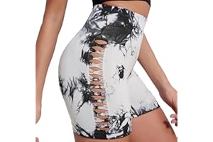 Zhiaek Pantalones Cortos Mujer Deporte Cintura Alta Mallas Cortas Mujer Push Up Short Deportivo Sin Costuras Opaco para Yoga Fitness Jogging Running Gimnasio